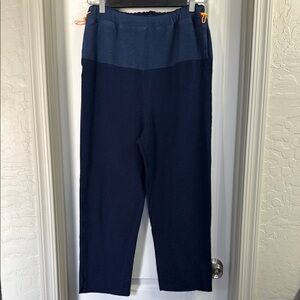 Free People Movement Blue Sweatpants with Orange Drawstring - S